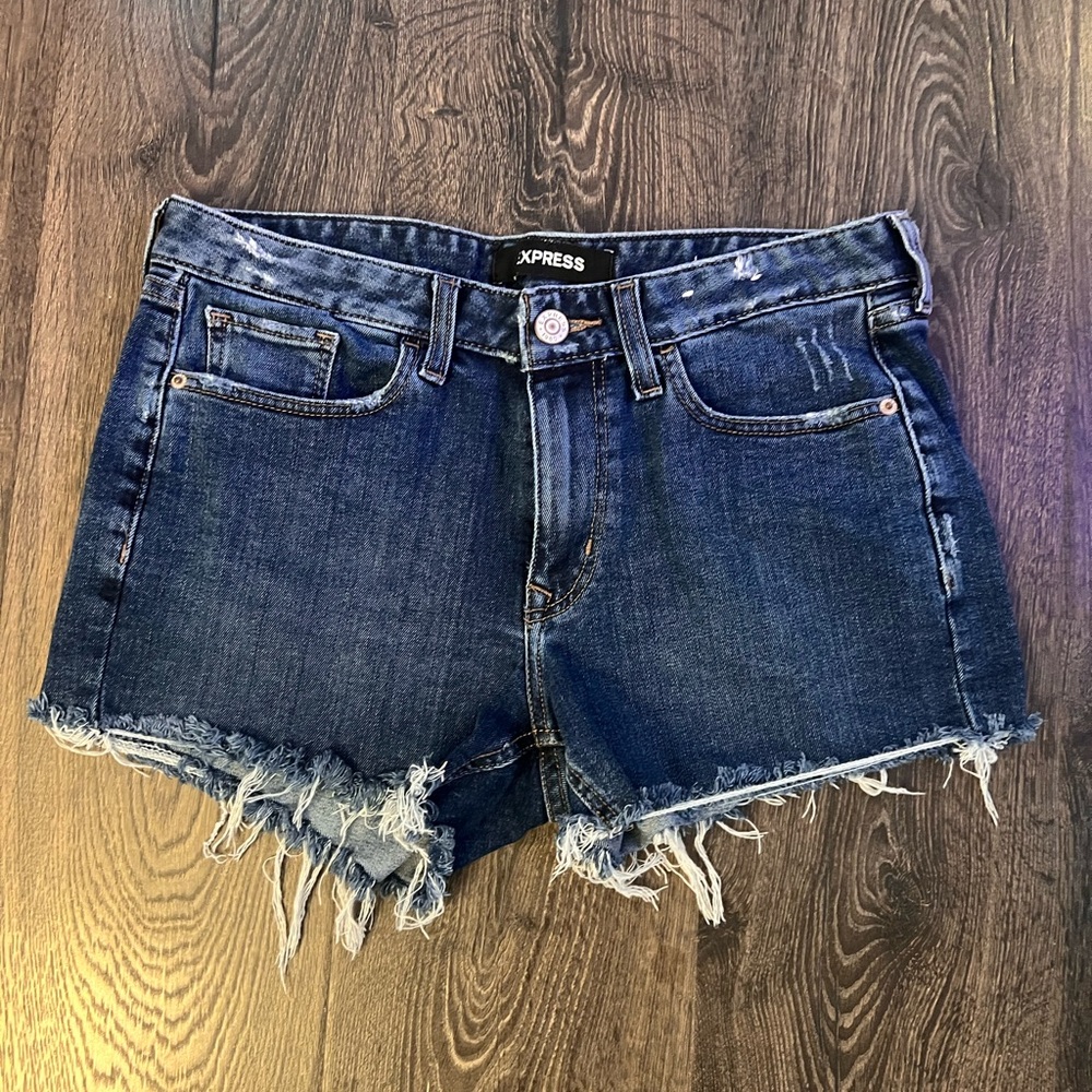 Express Women's Blue Denim Shorts
